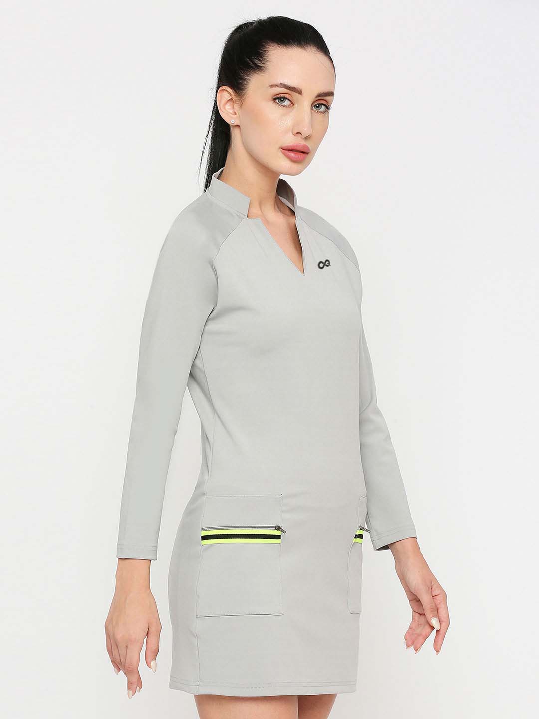 Women's Grey Tennis Dress - Elegant and Performance-Driven | Sportsqvest Women's Grey Tennis Dress - Elegant and Performance-Driven | Sportsqvest