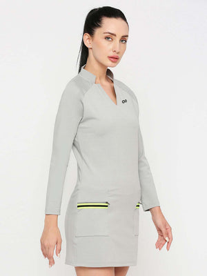 Women's Grey Tennis Dress - 4