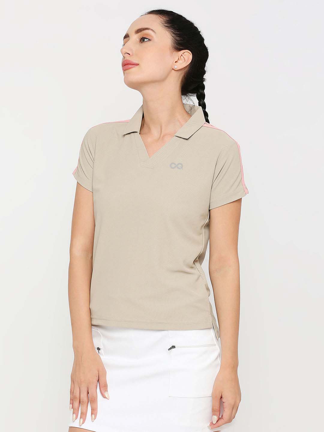 Women&#39;s Brown Tennis Polo - 3
