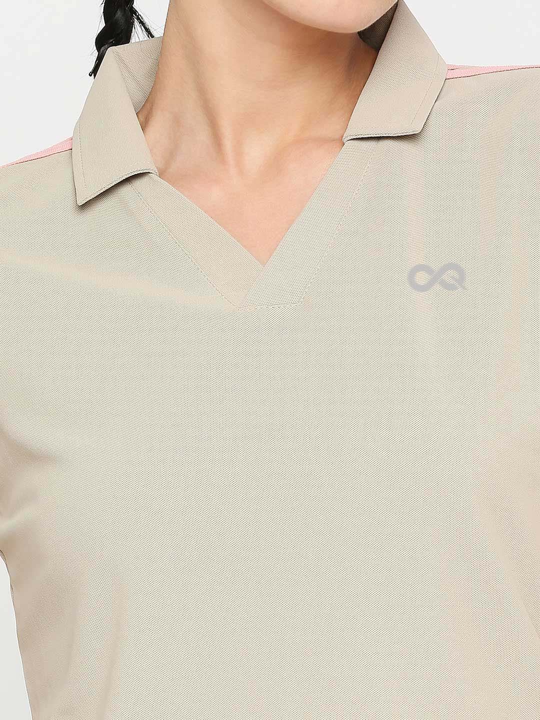 Women&#39;s Brown Tennis Polo - 6