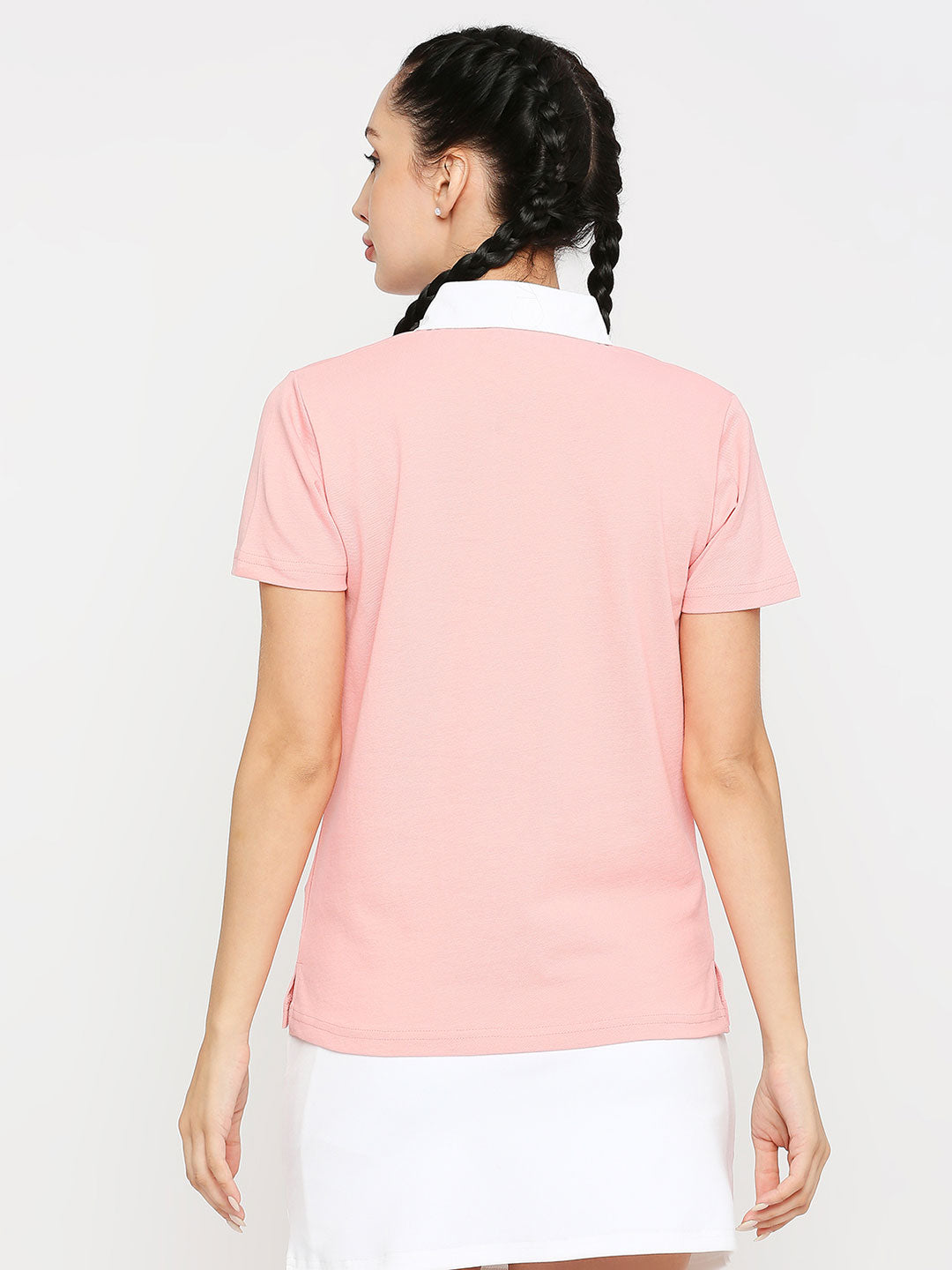Women's Pink Tennis Polo - 1