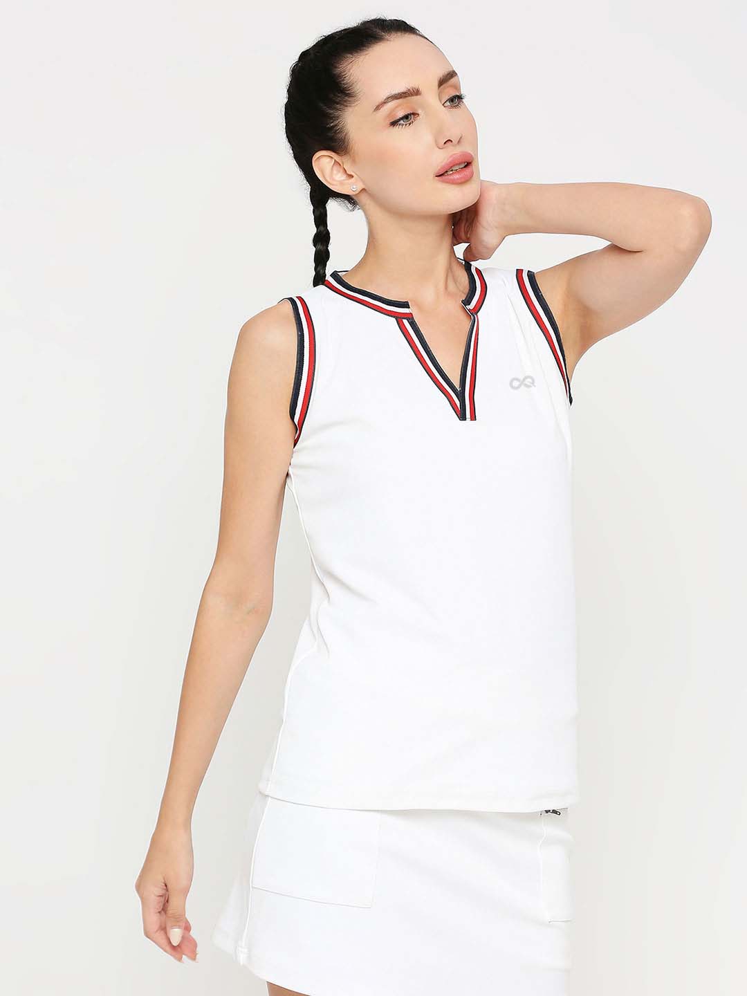 Women's White Tennis Vest - 4