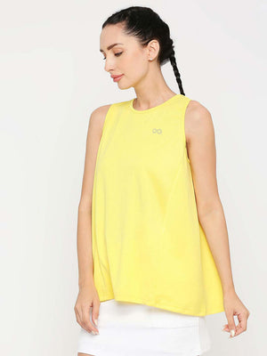 Women's Yellow Flared Tennis Vest - 3