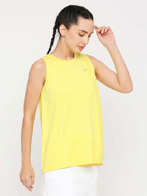 Women's Yellow Flared Tennis Vest - 4