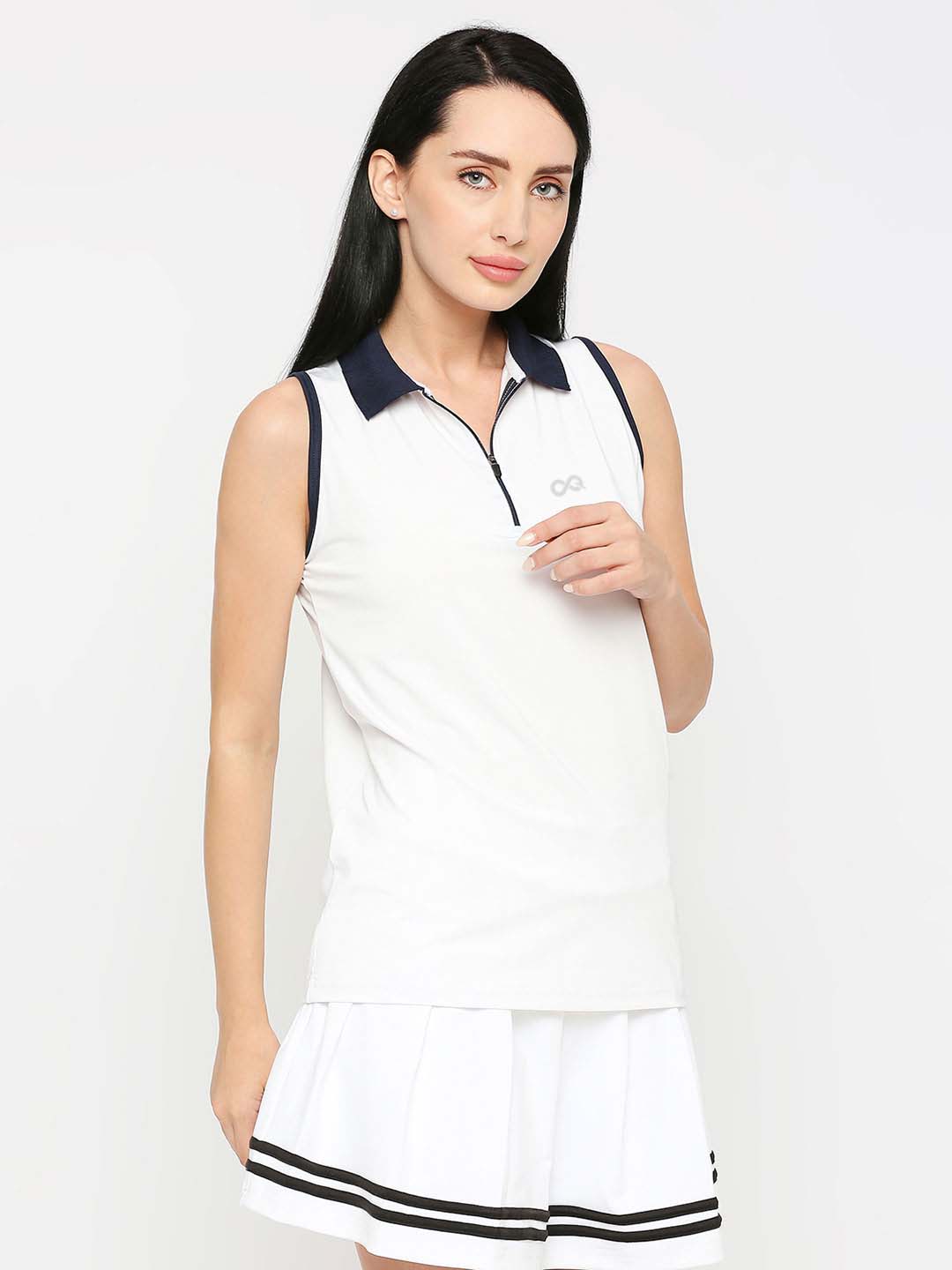 Women's White Tennis Vest - 4