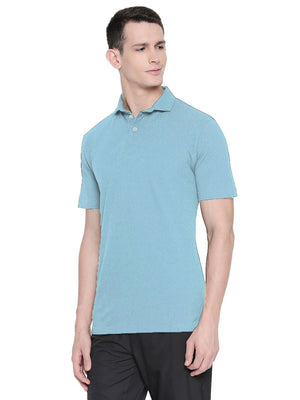 Men Sky Blue Winter Polo T-shirt-A1026BL - Sportsqvest