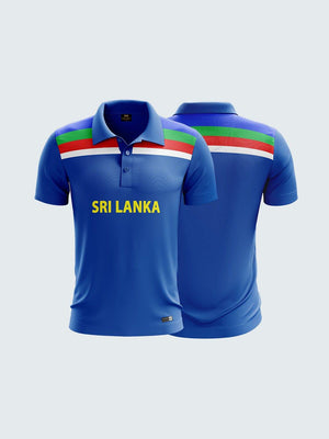 1992 Retro Sri Lanka  Cricket Jersey Printed Polo T-Shirt-1826 - Sportsqvest