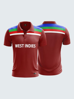 1992 West Indies Concept Fan Jersey Printed Polo T-shirt-1824 - Sportsqvest