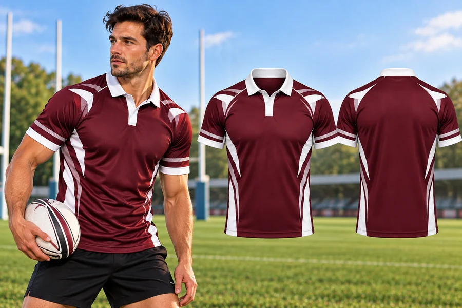 Maroon Rugby Jersey