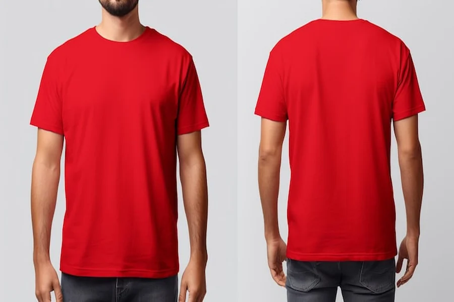men red printed round neck t shirt